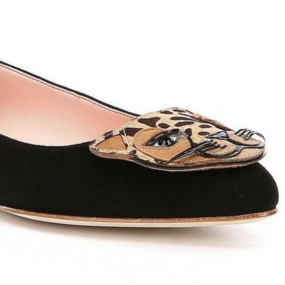 X SOLD X NEW Kate Spade Black Norman Leopard Flats - Picture 3 of 8